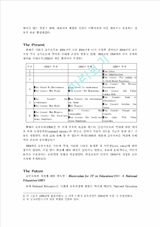 Social Studies Curriculum for Singapore Primary Schools:   (2 )